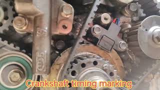 Hyundai trajet engine timing belt marks replacement [upl. by Rutter]