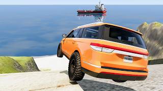 Rollover Cliff Drops 2 – BeamNG Drive Car Crashes  CrashBoomPunk [upl. by Isleana]