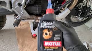 Moto Guzzi V85TT gearbox oil change do it early [upl. by Corty]