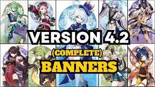 CONFIRMED Version 42 BANNERS with 4 STARS amp WEAPONS  Genshin Impact [upl. by Elylrac287]