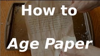 Fast Hacks 10  How to Age Paper [upl. by Kendrah196]