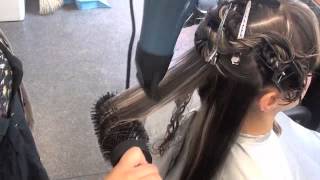 Blow Drying Long Wavy Hair [upl. by Alasteir]