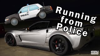 Corvette RUNS from COPS after STREET RACE [upl. by Allveta]