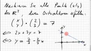 02B8 Geradengleichung in Normalenform [upl. by Eekorehc810]