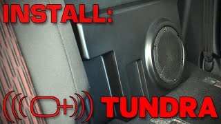 Toyota Tundra Crewmax Complete Sound Solution  Installation [upl. by Drabeck]