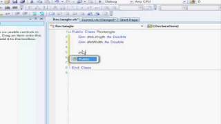 Visual Basic Net Class Example 1 [upl. by Esinert641]