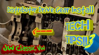 VW BUG  Distributor Drive Gear Install 40hp  JW Classic VW [upl. by Eardnaed]