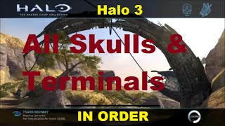 Halo 3  All Skulls amp Terminals In Order [upl. by Shyamal]