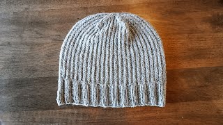 How to Knit Mens Beanie  Megan Brightwood [upl. by Oiceladni696]