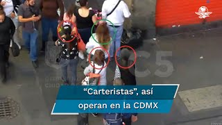 Captan a mujeres “carteristas” durante robo en el Centro de la CDMX [upl. by Naresh945]