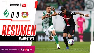 ¡GRAN ASISTENCIA DE HINCAPIÉ Y EL LEVERKUSEN ES LÍDER  W Bremen 03 B Leverkusen  RESUMEN [upl. by Zelma]