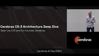 Cerebras AI Day  Hardware Keynote  Sean Lie [upl. by Amsirahc]