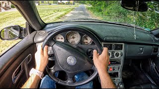 2000 Mercedes SLK 200 Kompressor 20 i 163HP 0100 POV Test Drive 1210 Joe Black [upl. by Ahsienet]