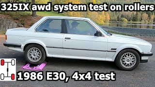 BMW E30 325IX 4x4 system test on rollers their first awd system [upl. by Lucille]