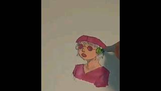 Raspberry Beret anime drawing art shorts oc alcoholmarkers music [upl. by Dyanne408]