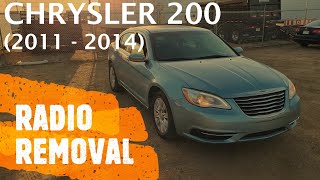 Chrysler 200  RADIO REMOVAL  REPLACEMENT 20112014 [upl. by Sage]