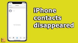 iPhone contacts disappeared  How to restore contacts on iPhone [upl. by Debarath75]