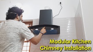 Modular Kitchen Chimney  Kitchen Chimney Installation by Technician  KAFF Electrical Chimney [upl. by Polish]