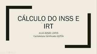 02  Cálculo do IRT e INSS em Angola [upl. by Eibor]