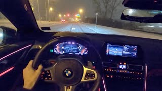 2020 BMW 840i xDrive Gran Coupe  POV Winter Driving Impressions [upl. by Finlay]