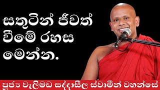 සතුටින් ජීවත් වීමේ රහස  welimada saddhaseela thero [upl. by Ellerrehs]