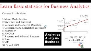 Learn Basic statistics for Business Analytics [upl. by Holland]