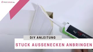 Stuckleisten anbringen Anleitung für Außenecken Montage  Außenwinkel kleben [upl. by Harrat]