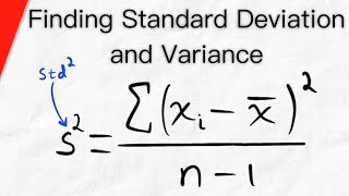 How to Find Standard Deviation and Variance Sample and Population  Statistics [upl. by Margalit]