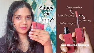 Maybelline superstay vinyl ink review Malayalam Saucy  Lippy [upl. by Zetneuq]