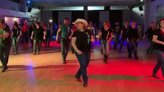 Gives Me Shivers line dance demo and instruction with music [upl. by Aicilegna]