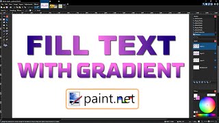 How To Fill Text With Gradient In PaintNet [upl. by Adnarb]