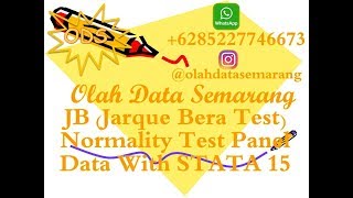 JB Jarque Bera Test Normality Test Panel Data With STATA 15 [upl. by Ahsinirt199]