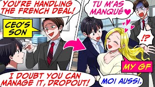 I was Forced Into a French Meeting by the CEOs Son But the Clients My GFRomCom Manga Dub [upl. by Kline]