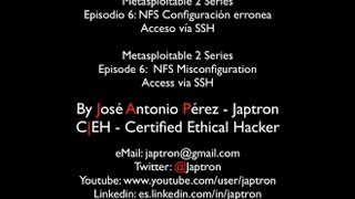 Metasploitable 2 Series  Episode 6  NFS Misconfiguration  Access via SSH [upl. by Eeralav]