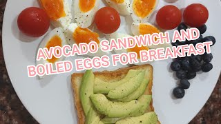 LETS MAKE AVOCADO SANDWICH amp BOILED EGGS FOR BREAKFAST food  trending recipe cooking viralvedio [upl. by Elaina540]