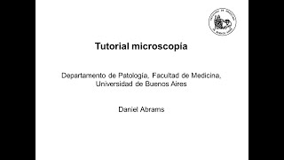 Tutorial microscopía óptica  Daniel Abrams [upl. by Anaiq]