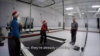 Learning to Skate with OMCs BLADE Hockey Treadmill [upl. by Alaek]