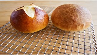 Burger Bun 2 Types  Laugenbrötchen und Brioche [upl. by Healion]