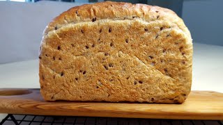 16 No Knead Whole Wheat Bread With Flaxseeds [upl. by Eoz]