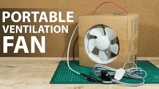 DIY  Portable Ventilation Fan From Its Box [upl. by Anivahs]