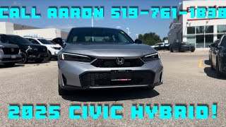 First look at the 2025 Honda Civic Sport Touring Hybrid in Solar Silver [upl. by Aerdnad]