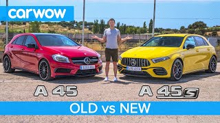 New AMG A45 S vs old AMG A45 review  060 rolling race and drift test [upl. by Melmon]