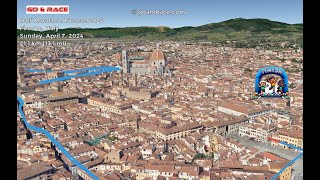 Half Marathon Firenze 2024 vola sul percorso 3D della mezzamaratona [upl. by Dynah]