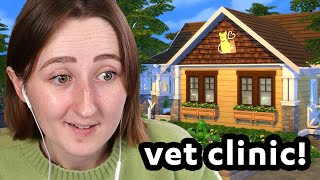 buliding a vet clinic in the sims Streamed 1224 [upl. by Glynias]