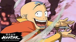 Every Aang Airbending Moment Ever 💨  Avatar The Last Airbender [upl. by Helbonnah]