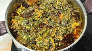 How To Cook Afang Soup A Step by step Guide To NIGERIAN AFANG SOUP RECIPE [upl. by Akenahs]