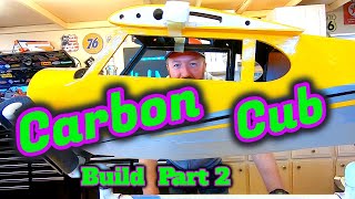 Hangar 9 Carbon Cub 15cc BUILD Part 2 [upl. by Sawyere927]