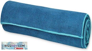 Gaiam Yoga Towel Mat Sized Active Dry Non Slip Moisture Wicking Review [upl. by Ahseiym96]