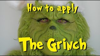 Grinch Makeup Tutorial  How to Apply Grinch Prosthetic [upl. by Ardnahcal]