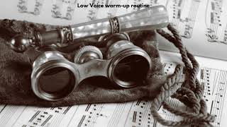 Lower voice warm up routine Mezzo Baritone bass [upl. by Haiacim]